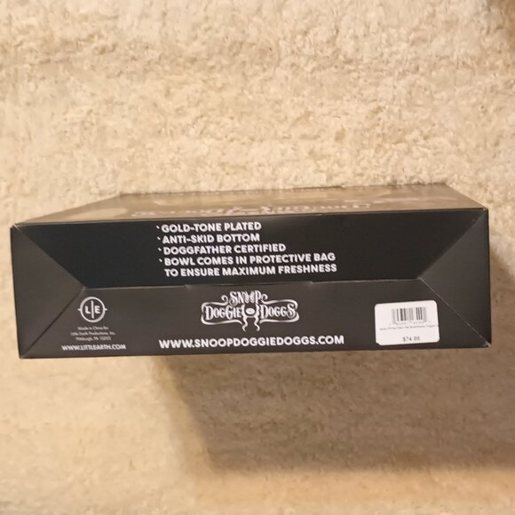 NWT~Snoop Doggie Doggs' Off The Chain Deluxe Gold SS Dog Bowl (5 Cups, 42 FL OZ) - Picture 11 of 13